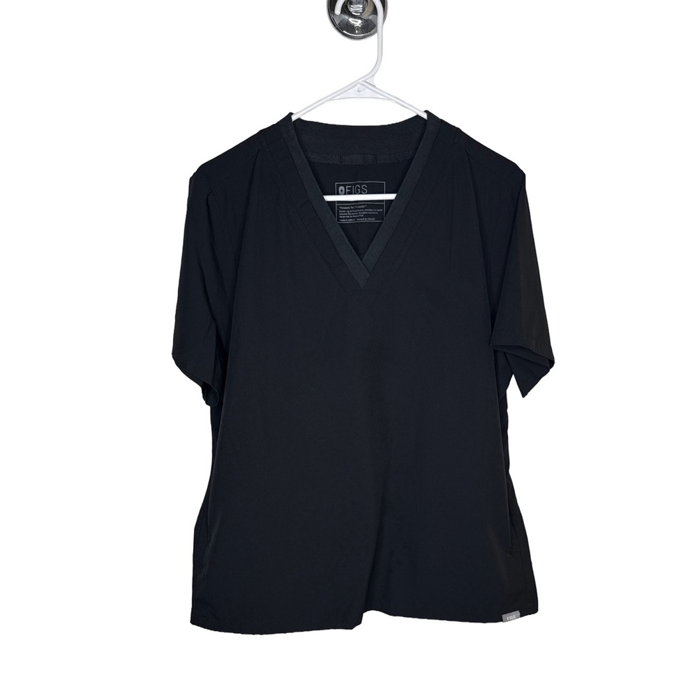 FIGS Technical Collection Scrub Top Women’s XL Black Uniform Style W22SW1005